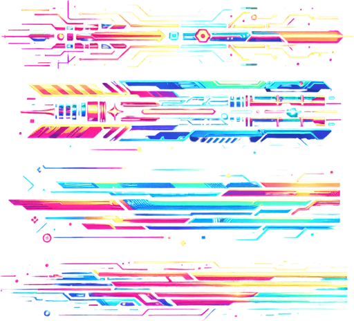 electrical neon colored cyberpunk beam..
Single Game Texture. In-Game asset. 2d. Blank background. High contrast. No shadows.
