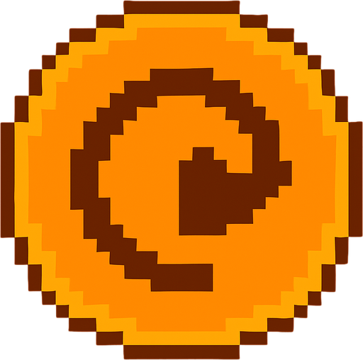 pixelart roling arrow button orange color.
In-Game asset.  2d.  High contrast.  No shadows