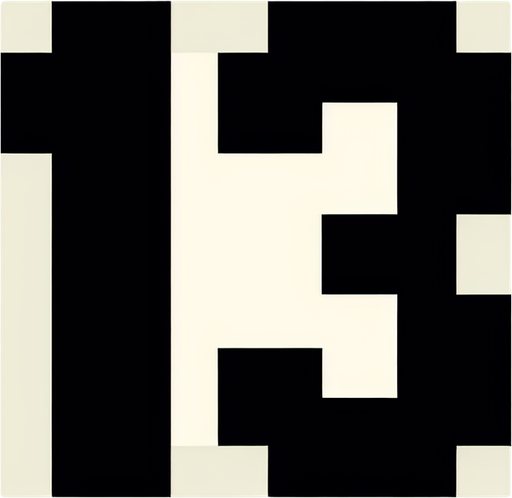 the number 13 written in black.
Single Game Texture. In-Game asset. 2d. Blank background. High contrast. No shadows.