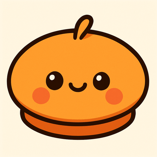 cute design beret top view..
In-Game asset.  2d.  High contrast.  No shadows