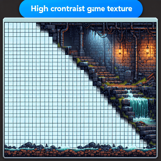 Sewer.
Single Game Texture.  In-Game asset.  Blank background.  High contrast.  No shadows