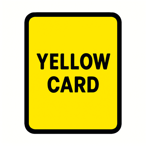 yellow card.
In-Game asset.  2d.  High contrast.  No shadows