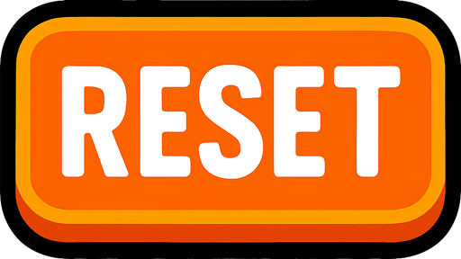 Reset button.
In-Game asset.  2d.  High contrast.  No shadows