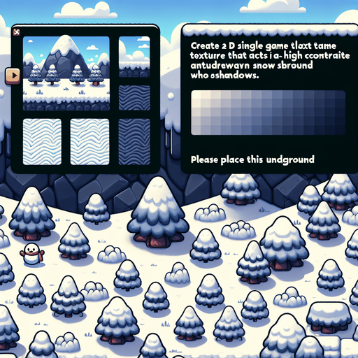 Задний фон из снега. Мультяшный.
Под землей.

Single Game Texture.  In-Game asset.  2d.  Blank background.  High contrast.  No shadows