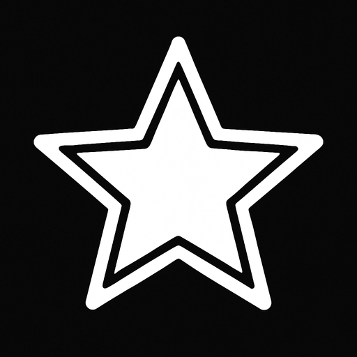 a white star.
In-Game asset.  2d.  High contrast.  No shadows