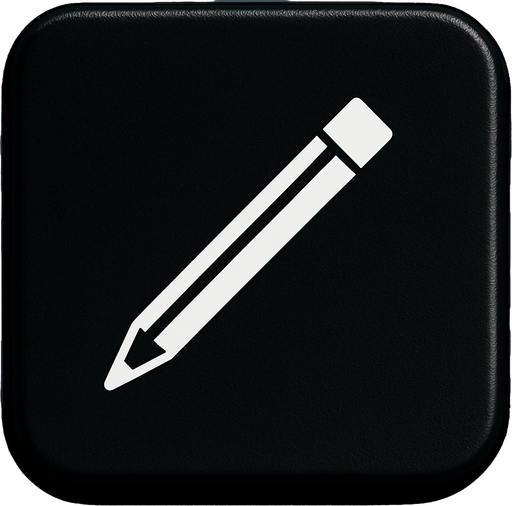 White thin pencil in 45 degrees instead of arrow.