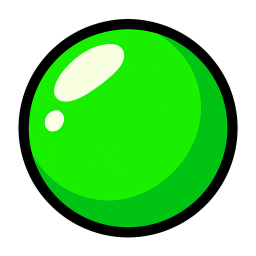 greenBall.
In-Game asset.  2d.  High contrast.  No shadows