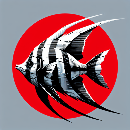 A realistic bannerfish.
Single Game Texture. In-Game asset. 2d. Blank background. High contrast. No shadows.