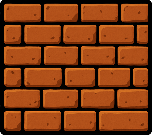 Wall.
In-Game asset.  2d.  High contrast.  No shadows