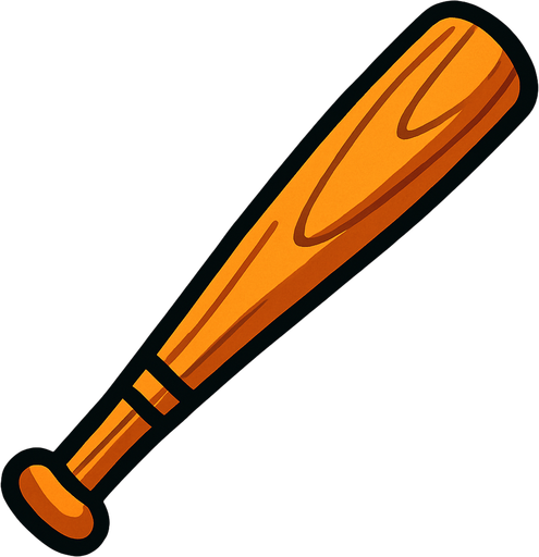 Baseball bat.
In-Game asset.  2d.  High contrast.  No shadows