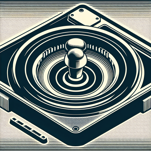 A well for a joystick stick as seen from above, retro.
Single Game Texture. In-Game asset. 2d. Blank background. High contrast. No shadows.
