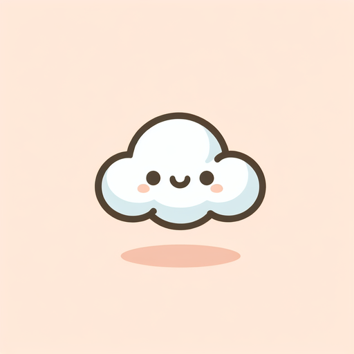 cartoon cloud.
2D, Without background