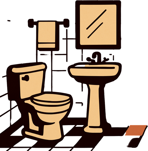 arka plan oluştur tovalet olsun.
In-Game asset.  2d.  High contrast.  No shadows