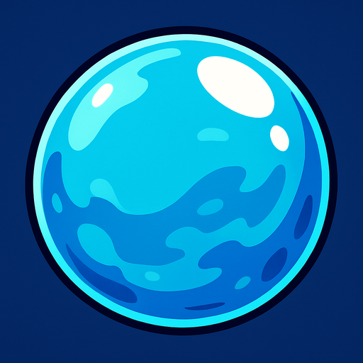 big water buble.
In-Game asset.  2d.  High contrast.  No shadows
