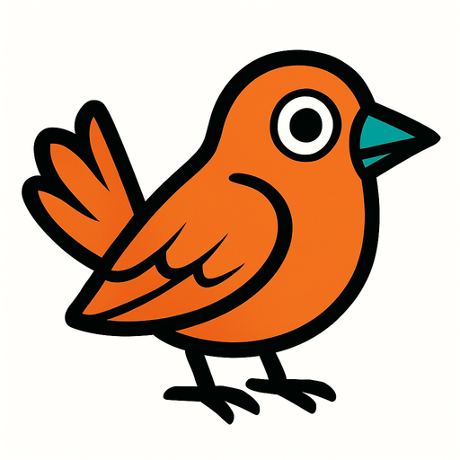 Oiseau.
In-Game asset.  2d.  High contrast.  No shadows
