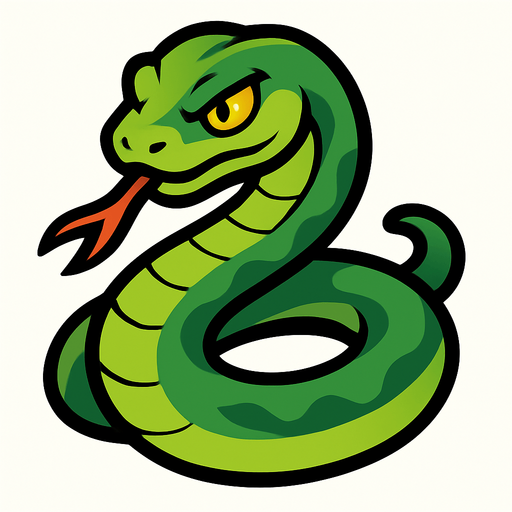 snake.
In-Game asset.  2d.  High contrast.  No shadows