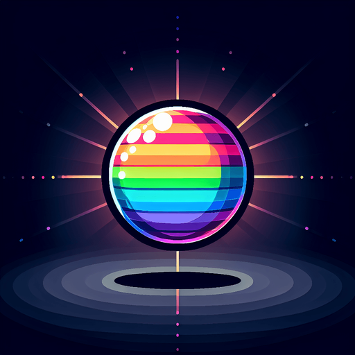 Multi colored laser ball. Bubble shooter game. Powerup ball.
Single Game Texture. In-Game asset. 2d. Blank background. High contrast. No shadows.