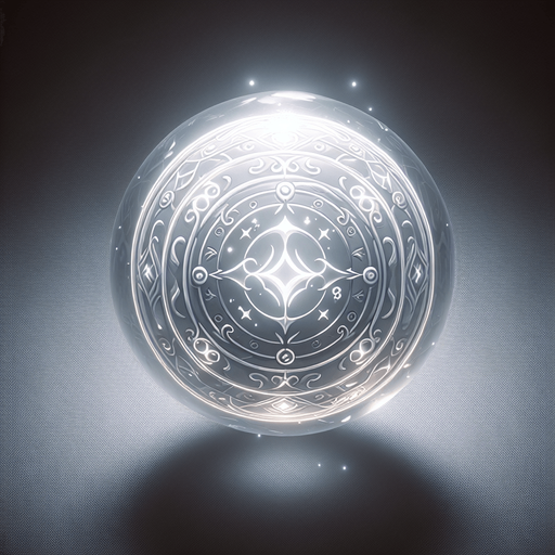 Esfera de hada.
Single Game Texture.  In-Game asset.  2d.  Blank background.  High contrast.  No shadows