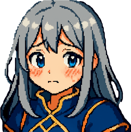 Make her blush and put on a shy expression
