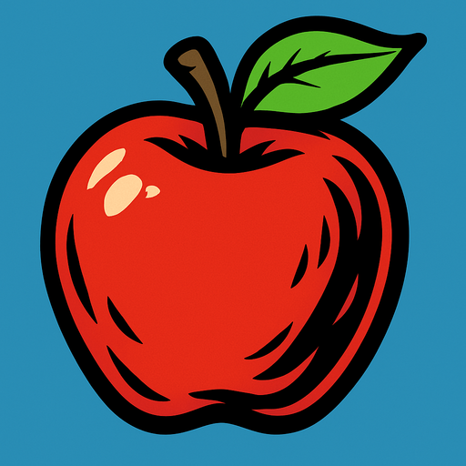 make the apple.
In-Game asset.  2d.  High contrast.  No shadows