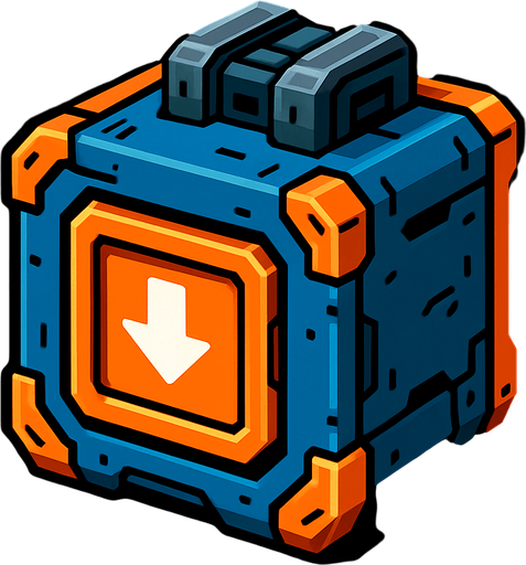 Stroge node.
In-Game asset.  High contrast.  No shadows