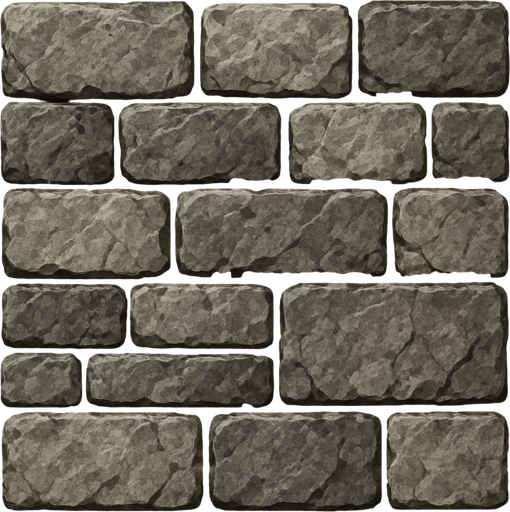 realistic stone wall.
In-Game asset.  2d.  High contrast.  No shadows