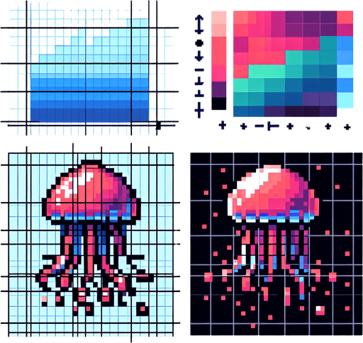 2d 16 bit classic image jellyfish.
Single Game Texture.  In-Game asset.  2d.  Blank background.  High contrast.  No shadows