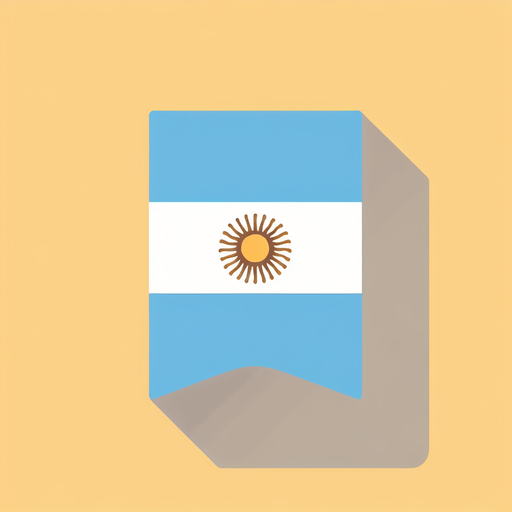 argentina flag. simple. flat.
Single Game Texture. In-Game asset. 2d. Blank background. High contrast. No shadows.