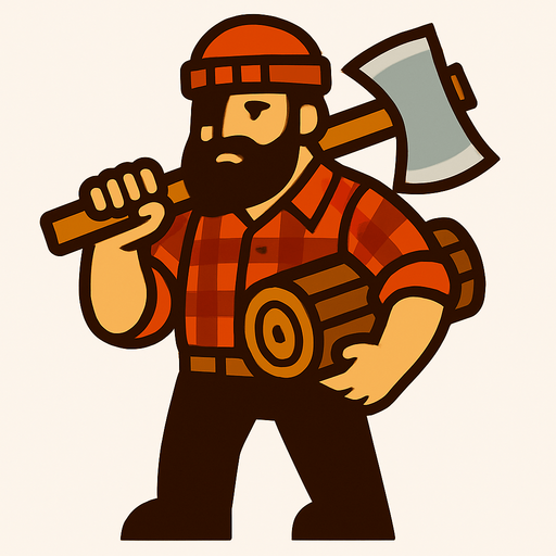 Oduncu.
In-Game asset.  2d.  High contrast.  No shadows