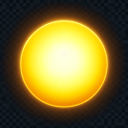 yellow light circle where the center is brighter and gets less bright as it moves to the outside.
Single Game Texture. In-Game asset. 2d. Blank background. High contrast. No shadows.