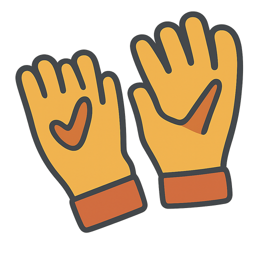 goalkeeper hand. No background. Transparent background. Blank background. No shadows. 2d. In-Game asset. flat
