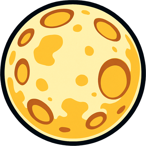Moon.
In-Game asset.  2d.  High contrast.  No shadows