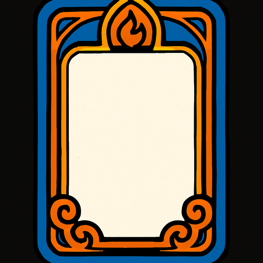 card front.
In-Game asset.  2d.  High contrast.  No shadows