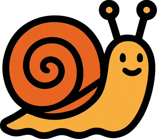 snail.
In-Game asset.  2d.  High contrast.  No shadows
