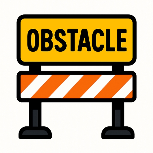 OBSTACLE.
In-Game asset.  2d.  High contrast.  No shadows