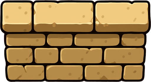From the bird view, top of the wall.
In-Game asset.  2d.  High contrast.  No shadows