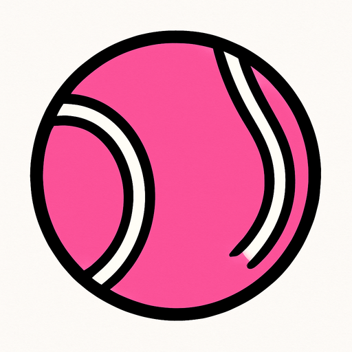 Pink tennis ball.
In-Game asset.  2d.  High contrast.  No shadows
