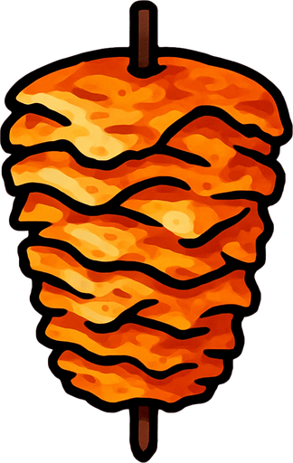 chicken doner.
In-Game asset.  2d.  High contrast.  No shadows