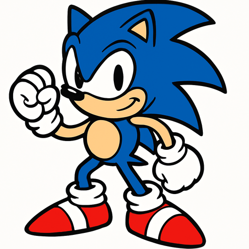 SONIC.
In-Game asset.  2d.  High contrast.  No shadows