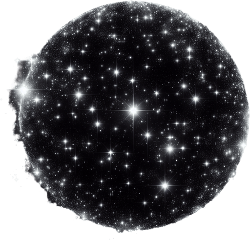 a black background filled with stars.
Single Game Texture.  In-Game asset.  2d.  Blank background.  High contrast.  No shadows