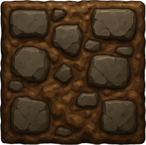 mud and stone front view.
In-Game asset