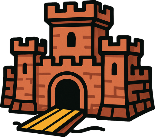 Fort to defend.
In-Game asset.  2d.  High contrast.  No shadows