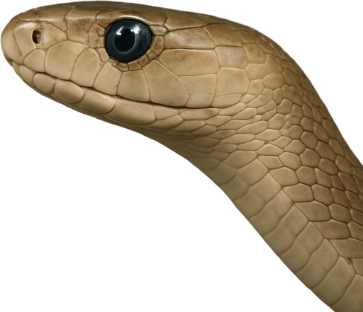 A realistic snake image from the side view.