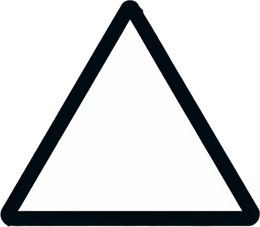 A white triangle. vector art. gui element..
Single Game Texture. In-Game asset. 2d. Blank background. High contrast. No shadows.