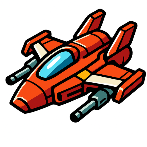 uzay gemisi.
In-Game asset.  2d.  High contrast.  No shadows