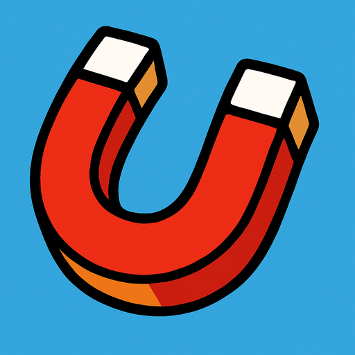 magnett.
In-Game asset.  2d.  High contrast.  No shadows