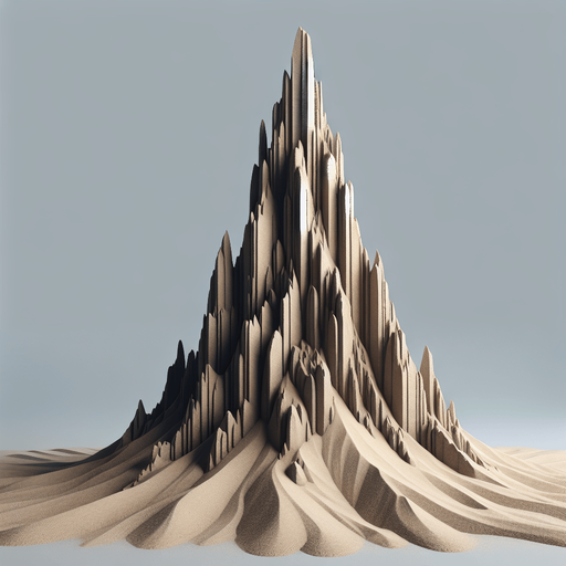 sand mountain.
Single Game Texture.  In-Game asset.  Blank background.  High contrast