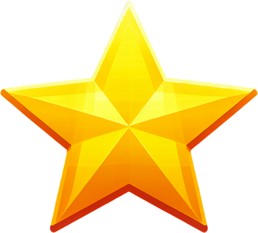 yellow star.
Single Game Texture. In-Game asset. 2d. Blank background. High contrast. No shadows.