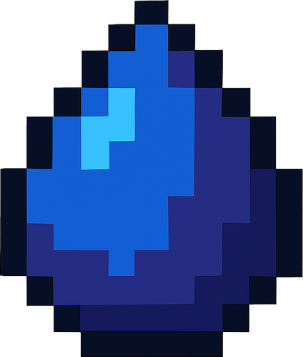 8 bit blueberry seed.
In-Game asset.  2d.  High contrast.  No shadows
