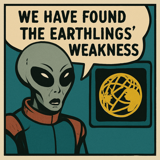 Make sure spelling in speech bubble is correct "We have found the earthlings weakness"